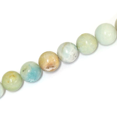 AMAZONITE 10 MM ROUND - APPROX - 36 PCS