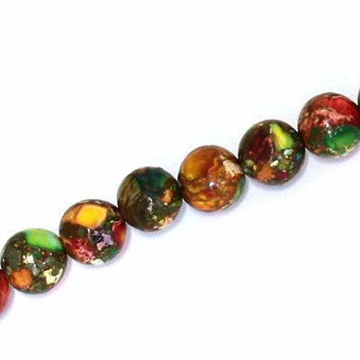 IMPERIAL JASPER BEADS DYED 10MM MIX COLOUR - 40 PCS