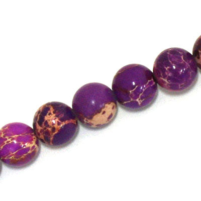 IMPERIAL JASPER BEADS DYED 12MM PURPLE - 32 PCS