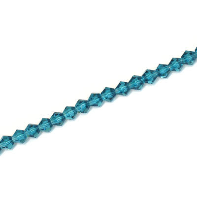 3MM CRYSTAL BI-CONE STRANDS - APPROX 100/PCS - BLUE ZIRCON