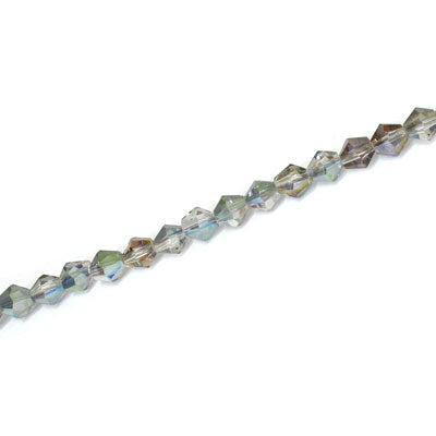 3MM CRYSTAL BI-CONE STRANDS - APPROX 100/PCS - CRYSTAL RAINBOW