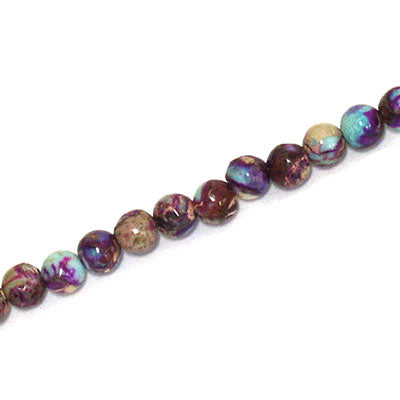 IMPERIAL JASPER BEADS DYED 4MM PURPLE / BLUE - 94 PCS