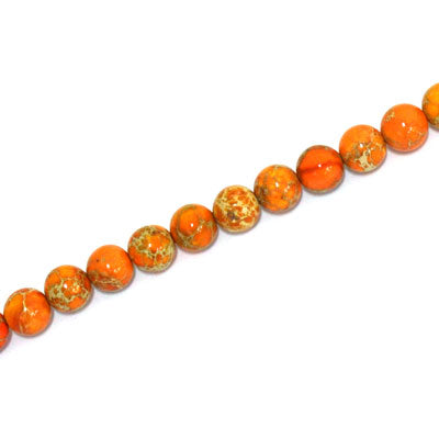 IMPERIAL JASPER BEADS DYED 4MM ORANGE - 94 PCS