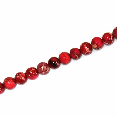 IMPERIAL JASPER BEADS DYED 4MM RED - 94 PCS