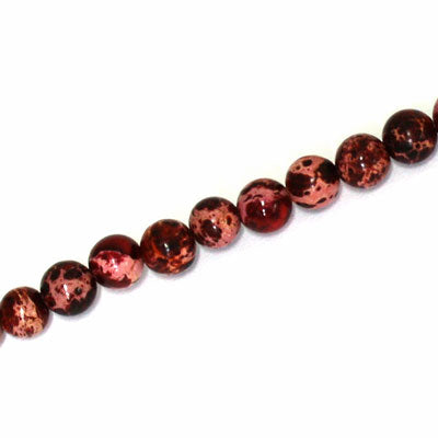 IMPERIAL JASPER BEADS DYED 6MM DARK RED - 60 PCS