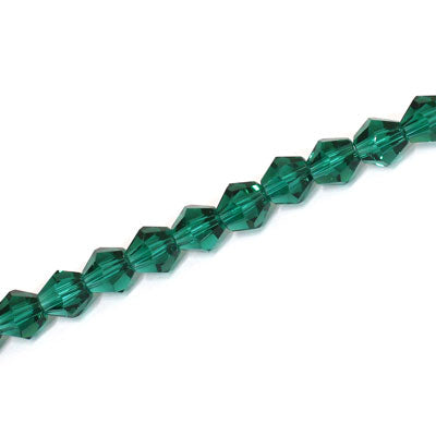 6MM CRYSTAL BI-CONE STRANDS - APPROX 48/PCS - TEAL