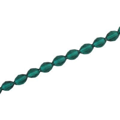 6 X 4 MM OVAL TEAL - 72 PCS