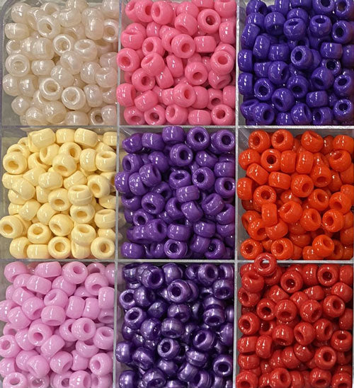 9 X 6 MM PONY BEADS - 95 PCS