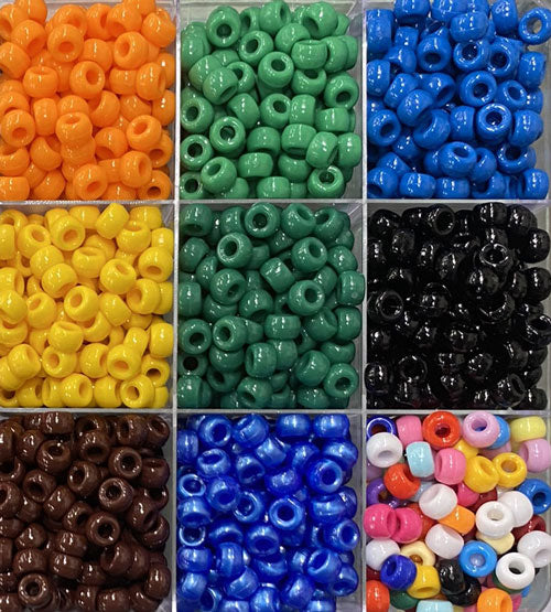 9 X 6 MM PONY BEADS - 95 PCS