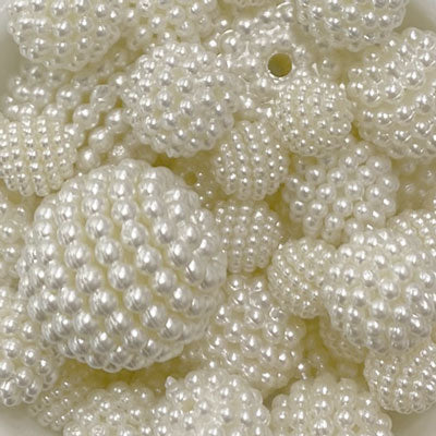 BUBBLEGUM ROUND BEADS CREAM