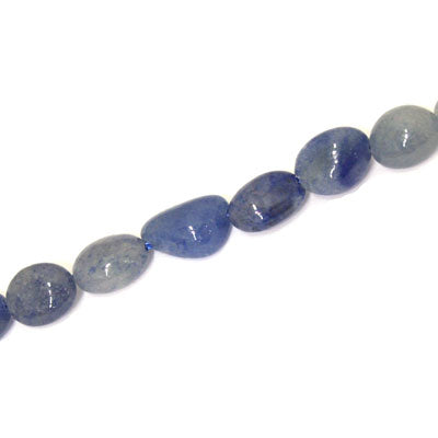 BLUE AVENTURINE IRREGULAR APPROX 8-10 MM - APPROX - 40 PCS (40CM STRAND)