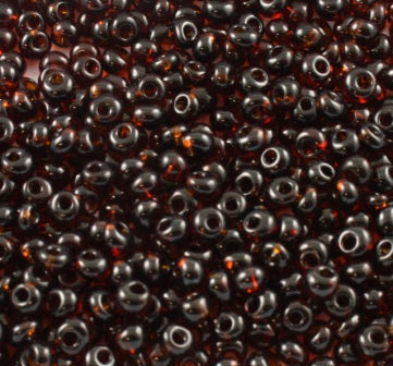 # 5 CZECH 4.5 MM DROP BEADS - 40G -DARK TOPAZ