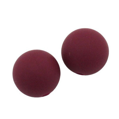 15 MM ROUND SILICONE DARK MAROON 5 PCS