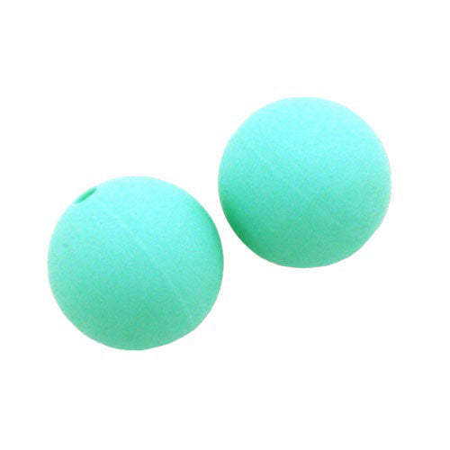 15 MM ROUND SILICONE DARK TURQUOISE 5 PCS