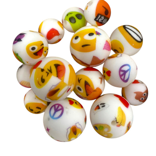 SILICONE BEADS - EMOJIS