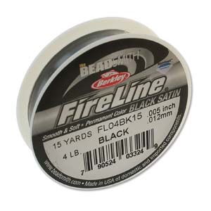 4 LB FIRELINE BLACK .005 IN/.12MM DIA 15 YRD