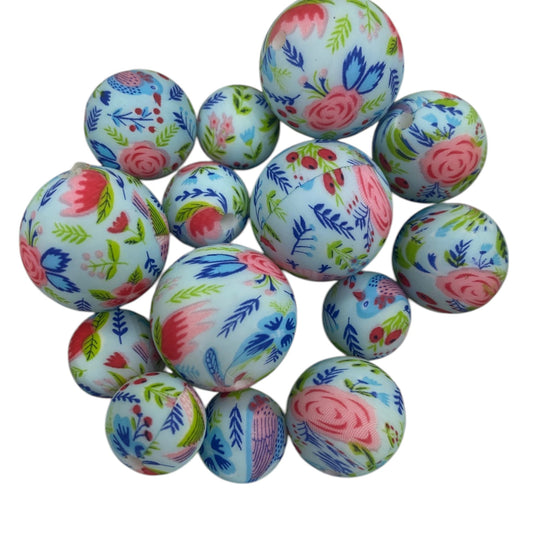 SILICONE BEADS - FLOWERS