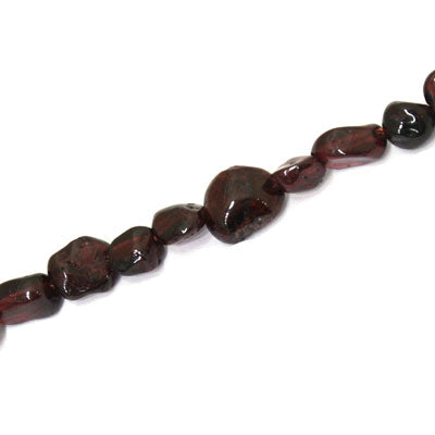 GARNET IRREGULAR APPROX 6-8 MM - APPROX - 40 PCS (40CM STRAND)