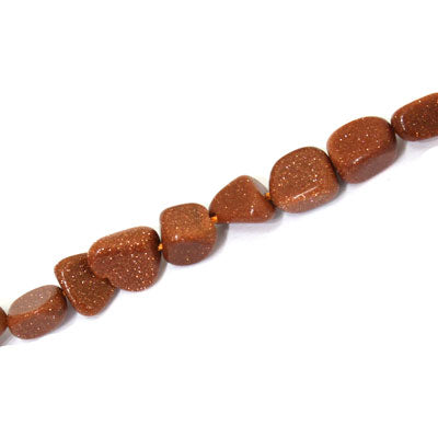 GOLDSTONE IRREGULAR APPROX 8-10 MM - APPROX - 40 PCS (40CM STRAND)