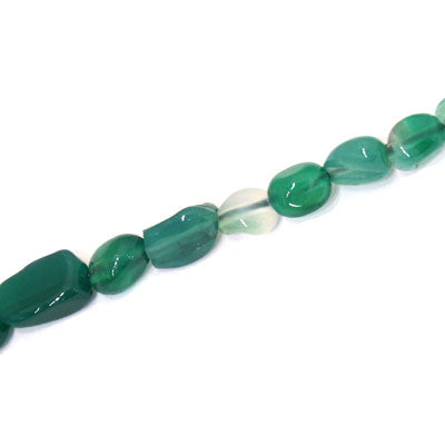 GREEN AGATE IRREGULAR APPROX 6-8 MM - APPROX - 40 PCS (40CM STRAND)