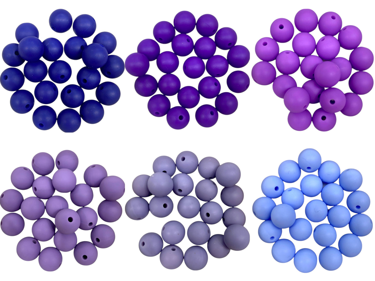 12 MM SILICONE BEADS - 7 PCS