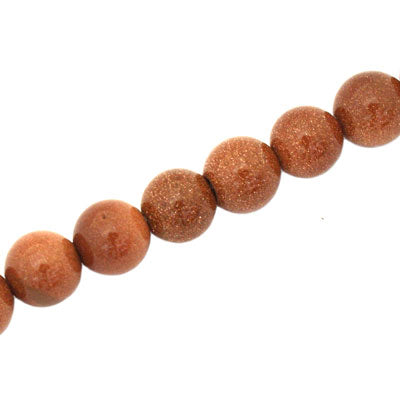 GOLDSTONE 10 MM ROUND - APPROX 40 PCS