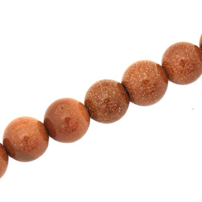 GOLDSTONE 12 MM ROUND - APPROX 32 PCS