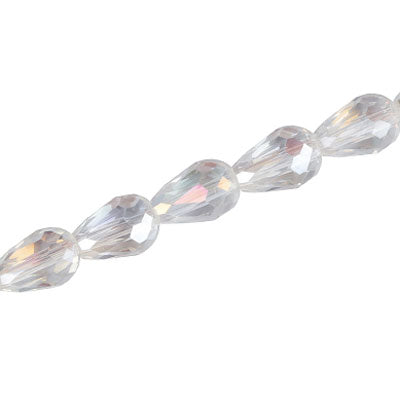 15 x 10 MM CRYSTAL TEARDROP BEADS AB - APPROX 50 PCS