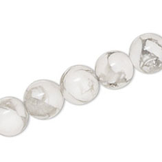 HOWLITE WHITE 12 MM ROUND - APPROX - 31 PCS