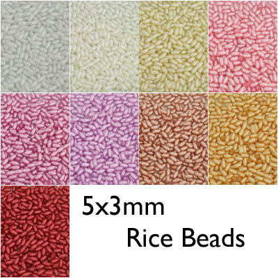 5 X 3 MM RICE BEADS - 650 PCS