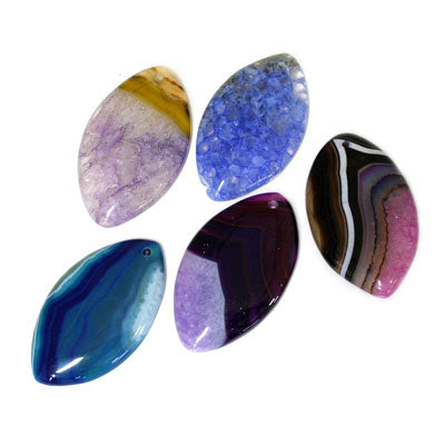 AGATE PENDANT 56 X 33 MM - 3 PC RANDOM SELECT