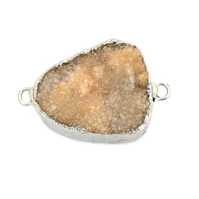 DRUZY AGATE CONNECTOR BEIGE 35 MM - 1 PC