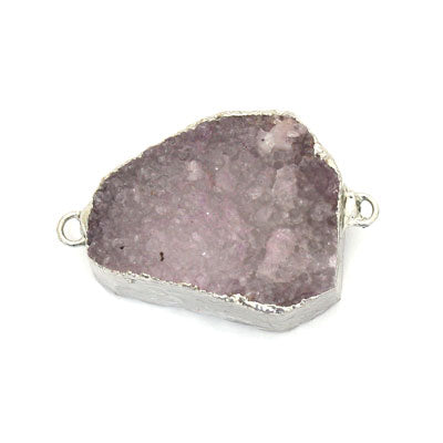 DRUZY AGATE CONNECTOR LIGHT PURPLE 35 MM - 1 PC