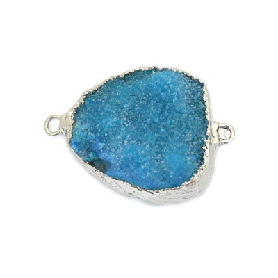 DRUZY AGATE CONNECTOR AQUA 35 MM - 1 PC