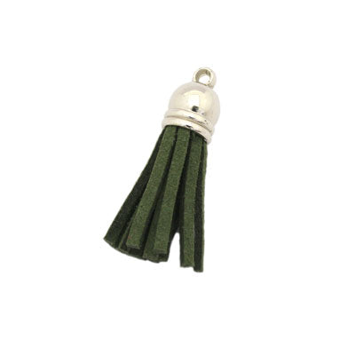 TASSEL 40 MM DARK GREEN - 8 PCS