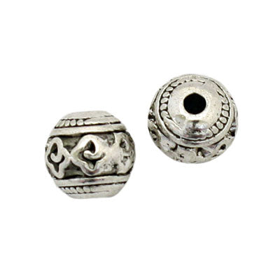 8.5 MM SILVER BEADS - 10 PCS