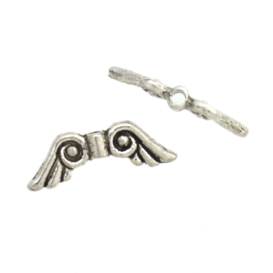 ANGEL WINGS 16 MM SILVER - 30 PCS