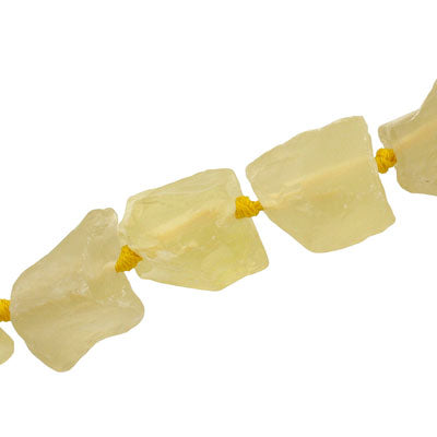 CITRINE ROUGH BEADS APPROX 20 MM - APPROX 14 PCS