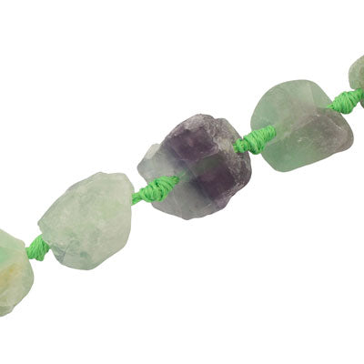 FLUORITE ROUGH BEADS APPROX 20 MM - APPROX 14 PCS