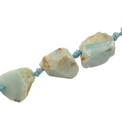 AMAZONITE ROUGH BEADS APPROX 20 MM - APPROX 14 PCS