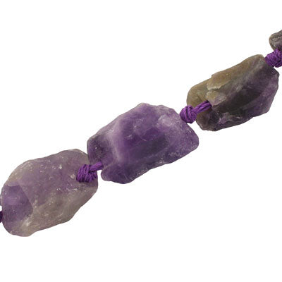 AMETHYST ROUGH BEADS APPROX 20 MM - APPROX 14 PCS