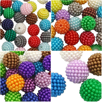 BUBBLEGUM ROUND BEADS MIX COLOURS