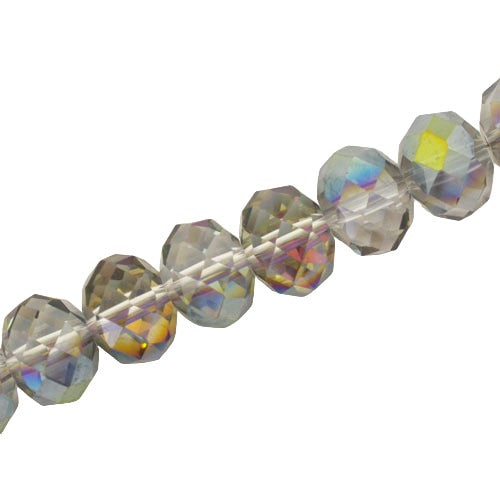 14 X 10 MM CRYSTAL RONDELLE BEADS RAINBOW - APPROX 60 / PCS