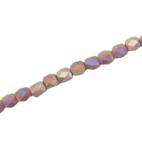 4 MM FACETED CRYSTAL BEADS LIGHT PURPLE AB - APPROX 100 PCS