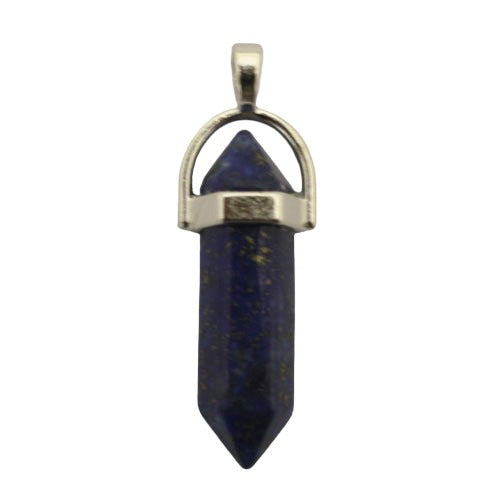 LAPIS LAZULI DOUBLE POINT PENDANT 40 MM - 1 PCS