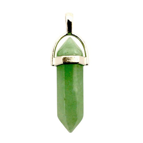 FLUORITE GREEN DOUBLE POINT PENDANT 40 MM - 1 PCS