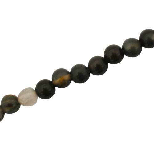 BLACK AGATE 6 MM BEADS - 64 PCS