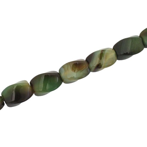 AGATE APPROX 12 X 8 MM BEADS - APPROX 33 PCS