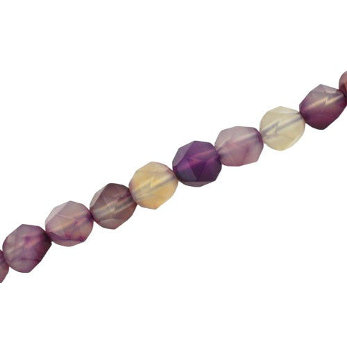 AGATE 8 MM FACETED ROUND PURPLE - APPROX 45 PCS