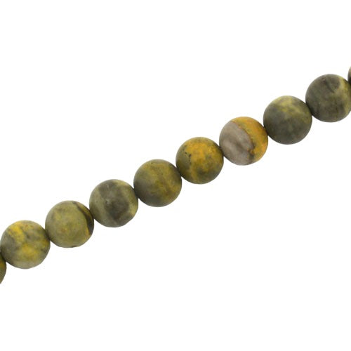 BUMBLE BEE JASPER 8 MM ROUND BEADS - APPROX 50 PCS